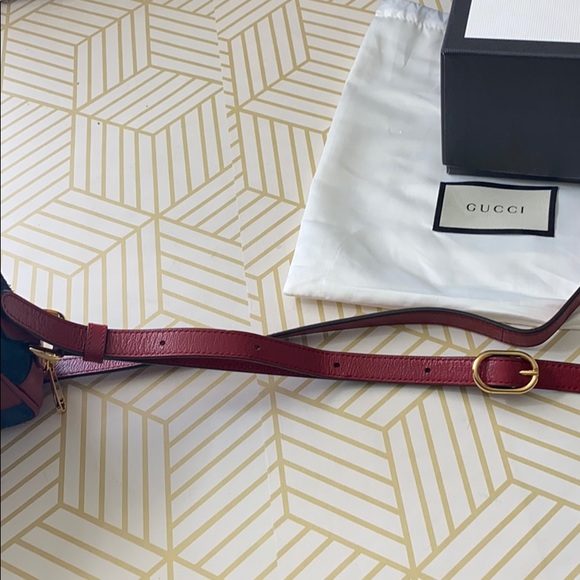 GUCCI Suede Calfskin Web Mini Ophidia w Box Duster - Picture 15 of 16